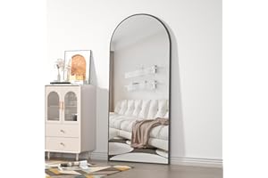 ‎CASSILANDO CASSILANDO Ganzkörperspiegel, 165 x 60 cm, Bodenspiegel, Stehspiegel, gegen die Wand für Schlafzimmer, Ankleide- und Wandmontage, dünner Rahmenspiegel, Schwarz