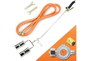 SELLNET Profi Gasbrenner 110 kW für Dacharbeiten – Dachbrenner mit 2-Düsen-Technologie, Mitteldruckregler 4 bar und Adapter für effizientes und sicheres Arbeiten SN0285R