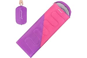 Clostnature Sac de Couchage Léger pour Camping - Sac de Couchage Rectangulaire Décontracté en Plein Air avec Petite Taille pour Adultes, Femmes, Hommes Randonnée, Sports(Fermeture éclair Droit)