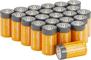 Amazon Basics Everyday alkaliska batterier, typ C, 24 stycken