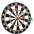 Almand Double Sided Portable Dart Board Game Round Metal Wiring Steel Tip with 6 Metal Darts for Adults, Kids-15 inch Size(1 pcs.)