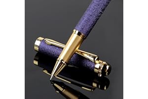 BOCIYER Rollerball Liquid Ink Pens,Best nice ballpoint pen Gift Set for Men and Women,roller ball Pen Refillable,Personalised,handwriting,Designer pens,luxury,Fancy Pen set(Purple)