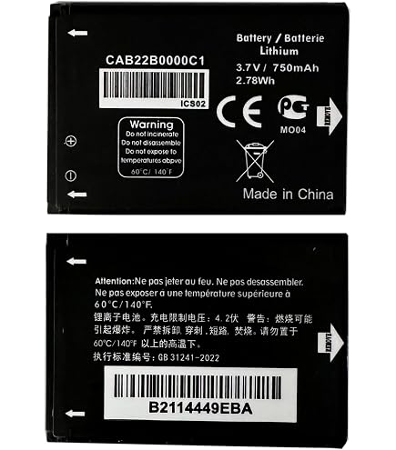 E-YIIVIIL Replacement Battery CAB3120000C1 Compatible with Alcatel One Touch 2005D OT-800A,One Touch 810D,One Touch 880A,OT-710, OT-880A with Tools