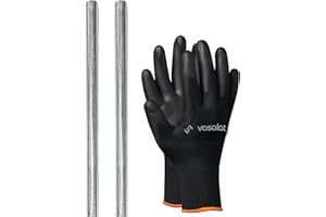 vasalat Varilla roscada M16 1000 mm galvanizada, clase de resistencia 8.8 – Varilla roscada con rosca exterior DIN 976 – Barra de metal de alta calidad con rosca – 2 unidades