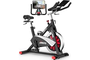 ‎JOROTO JOROTO X2|X2PRO Heimtrainer Fahrrad, Leises Ergometer Hometrainer Fahrrad mit Einstellbarem Magnetischem Widerstand, LCD-Monitor & 12,6" Tablet-Halter, für Kardiotraining zu Hause, Bis 160KG