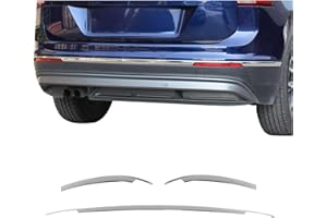 OMAC Barra Trasera para Parachoques Compatible con VW Tiguan 2016-2020, Acero Inoxidable Cromado, 3 Piezas