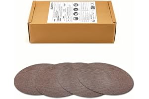 GZKTY 50 Pezzi Rete Dischi Abrasivi 125mm, Grana 320, Per Levigatrice Orbitale da 125mm e Levigatrici per Legno per la levigatura di superfici dure, legno, stucco, vernice, metallo