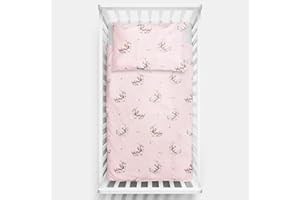 Baby Comfort 2 Piece Bedding Set 135x100 cm Duvet Cover & Pillowcase for Toddler Cot Bed (Blooming moon)