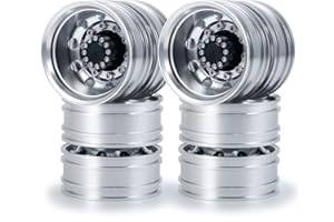 Runup Lot de 4 jantes de moyeu arrière en métal pour remorque 1/14 RC Tamiya Tractor Climbing