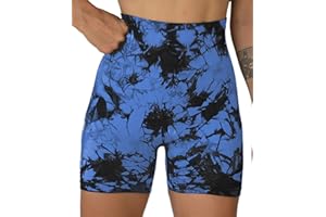 Merlvida Pantaloncini Sportivi Donna Vita Alta Leggins Push UP Booty Pantaloni Corti Palestra Senza Cuciture Leggings Controllo della Pancia Opaco Elastici Shorts Collant Estivi Yoga Fitness