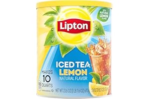 Lipton Iced Tea ,Natural Lemon, Sweetened Iced Tea Powder ,Lemon Flavoured, Powdered Drink Mix- Makes 10 Quarts - Net Weight, 670g