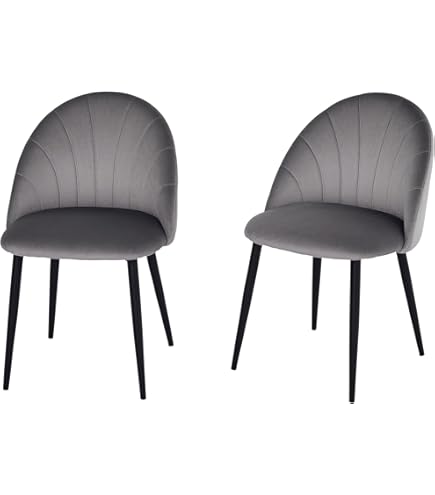 Sedie Da Pranzo Girevoli WOLTU Set 2 - Imbottite Velluto, Gambe Metallo, Beige - Foto 6