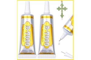 VIOMIS Clear B7000 Jewelry Glue - 2 * 25ml/0.84 fl oz Multipurpose Adhesive for Rhinestones, Beads, Fabric, Metal, Nail Art, Wood, Glass - Super Strong and Waterproof