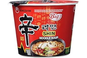 NONGSHIM Nong Shim Fideos Instantáneos en Vaso, Muy Picante - 16 Unidades