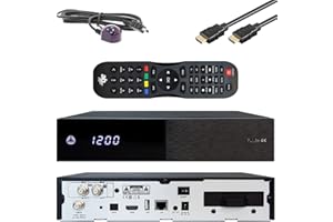 AB CRYPTOBOX AB Pulse 4K UHD Sat Receiver (2X DVB-S2X Sat, Linux E2, PVR, H.265, HDR10, Ultra HD 2160p, 2 GB RAM & 8 GB Flash, USB 2.0, HDMI, CI, CA-Kartenleser, MicroSD-Slot, LAN, schwarz, 1TB)