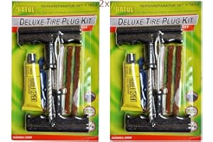 BYBATUL 18- -teiliges Reifen-Reparaturset für schnelle Pannenhilfefür unterwegs – Reifenpannen für Fahrrad Motorad PKW LKW Autoreifen flickset