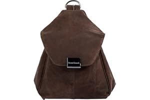 Bruno Banani Sac à dos Femme cuir véritable | Sac à dos de ville 2 en 1 | Sac à main convertible | Sac à dos multifonctionnel 021157