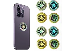 ARROMI Lot de 8 autocollants de protection contre les radiations pour téléphone portable, protection contre les radiations, autocollant anti-rayonnement, protection contre les radiations, pour téléphones