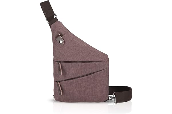 FANDARE Nouveau Sac de Poitrine Segmenté Sac d'Epaule Anti-vol Sacoche Homme Femme Sac Bandoulière Grande Sling Crossbody Bag pour Cyclisme Camping Équitation Voyage Polyester