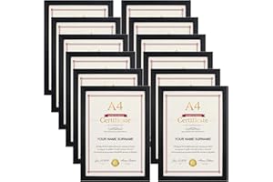 Giftgarden 12 Pezzi Cornici A4,Cornice da Tavolo e Parete,Cornice Foto con Design Elegante per Decorare Soggiorno, Camera, Corridoio o Ufficio