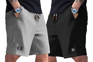 Men's Shorts Combo Pack | Stylish Slim Fit Casual Shorts for Men | Elastic Waistband | Breathable & Lightweight Fabric | Pack of 2