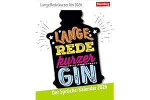 Lange Rede kurzer Gin Tagesabreißkalender 2026 - Der Sprüche-Kalender: Lustiger Tageskalender mit originellen Sprüchen. Humorvoller Tischkalender 2026 ... witzigen Weisheiten (Tischkalender Harenberg)