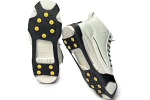 SUGLADE Universal Steigeisen 10 Zähne – Anti-Rutsch Schuhspikes für Winter, überziehbare Stretch-Ice-Grips für Schuhe & Stiefel, ideal für Schnee, Wandern & Spazieren