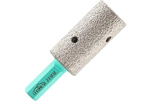 LEKOMESH Punte diamantate per fresatura a dito, 20 mm, con codolo esagonale, per allargare bordi e fori di piastrelle in porcellana, ceramica, marmo, granito