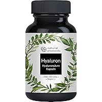 Hyaluronsäure Kapseln - Hochdosiert mit 500mg - 500-700 kDa - 90 Kapseln - Laborgeprüft und vegan
