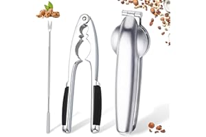 BGTLJKD 2 Piezas Cascanueces Alicates Castañas, Cortador de Castañas de Acero Inoxidable, Nueces Cascanueces, Pinza para Castañas, Abridor de Nueces para Nuez Avellana Mariscos Conchas de Cangrejo (A)