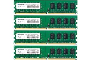 D DUOMEIQI ROYEMAI 8GB DDR2-800, PC2-6400 8GB Kit (4x2GB) DDR2 RAM PC2-6300 2Rx8 240 pin CL6 1.8V Desktop Computer RAM Memory