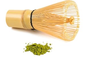 KEEPATY Bamboo Matcha Whisk - 100 Prong Matcha Bamboo Whisk Green Tea Powder Whisk Japanese Hand Made