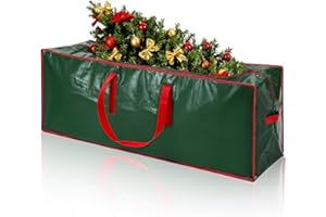 Chyaya Christmas Tree Storage Bag,Stores 7.5ft Foot Artificial Xmas Holiday Tree - 122x50x38cm,Heavy-Duty,Waterproof,Wide Opening,Large Multipurpose Storage Box for Xmas Decorations,Ornaments & Lights