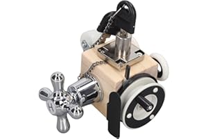 SALALIS Fidget Sensory Busy Toy drewniana zajęta kostka aktywności zabawki zajęty kostka trening mózgu bezpieczny logiczny rozwój zabawka edukacyjna Montessori dla małych dzieci