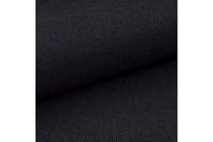 HEKO PANELS Torino Tissu d'ameublement au mètre, par exemple tissu pour chaises ou banquette d'angle - Noir