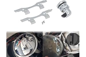 HDBUBALUS - Chiavistello per porta carburante per moto Harley Touring Electra Glide Road Glide 1992-2016, cromato
