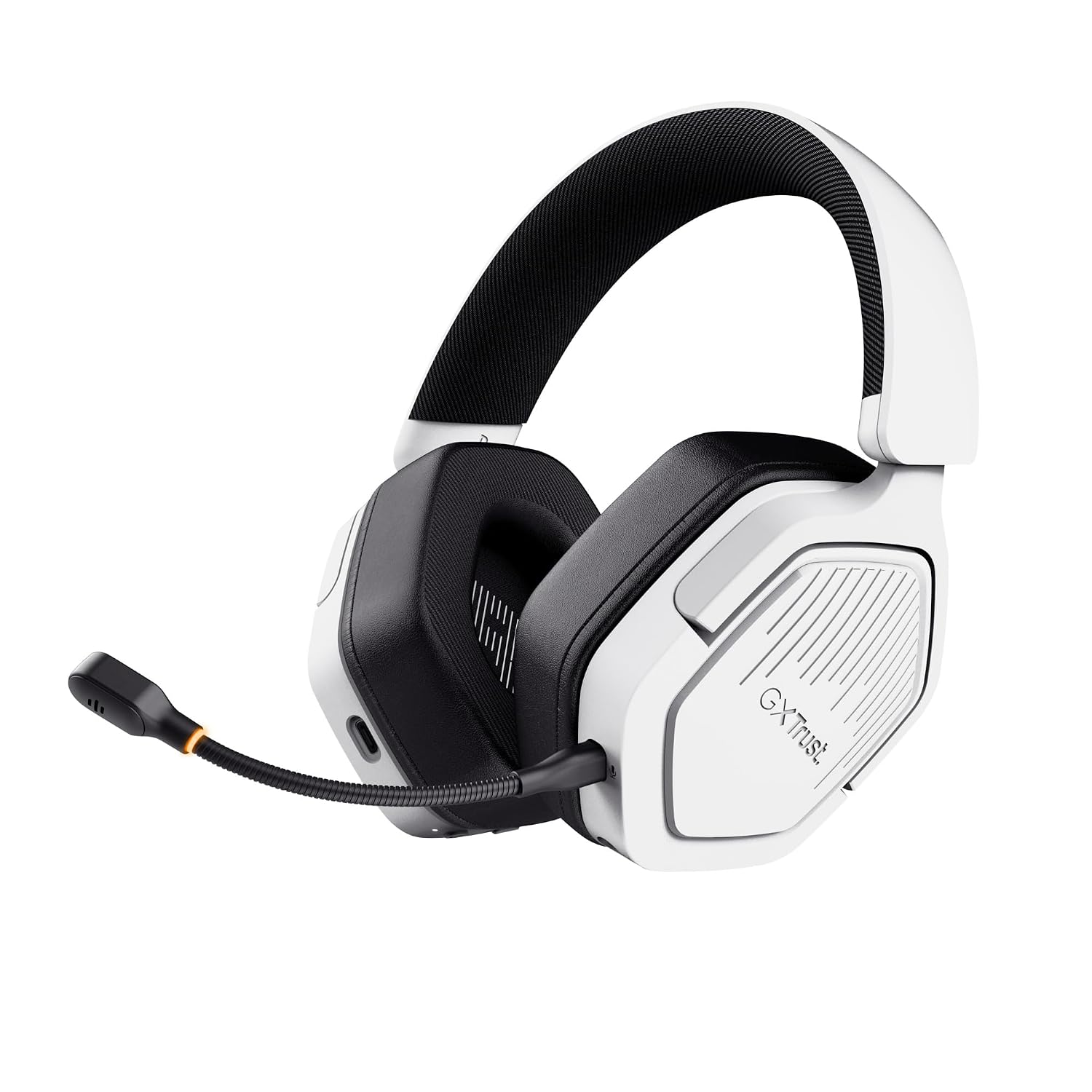 GXTrust Ravox Gaming Headset, draadloos, Bluetooth + 2,4 GHz, wit | Drivers 50 mm, batterij 70 uur, lage latentie, over-ear gaming headset met microfoon voor PS5 PS4 Switch PC Xbox Mobile