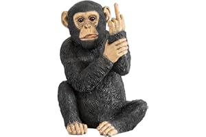 PRODBUY HOME Large Resin Rude Monkey Ornament Statue Scuplture Figurine Gift Home Decoration (Black)