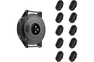 MoKo Lot de 10 Bouchons Anti-poussière en Silicone compatibles avec Garmin Fenix 8/E/7/7S/7X/6/6S/6X/5/5S/5X/Vivoactive 6/53/4/Forerunner 45/245/745/945/Venu 2/Instinct/3, Protection du Port de Charge