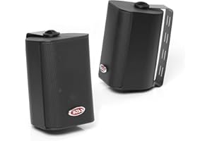 Boss Audio Systems In Door / Out Door Negro altavoz - Altavoces (Universal, De 3 vías, montable en techo, Montar en la pared, Cerrado, Satélite, 10,2 cm (4"))