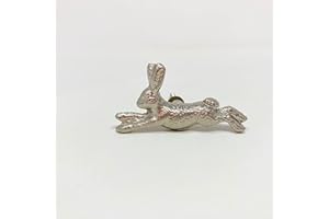 KNOBS BY BLOSSOM Silver Animal Metal Drawer Pulls Knobs Cupboard Bedroom Kitchen Upcycle (16. Running Rabbit)