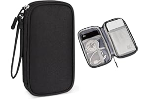 KOBOKO Kabeltasche,Kabeltasche Organizer,Organizer Tasche, für Zubehör Handyladekabel,Kabel,Ladegerät, Adapter,Maus, Ladekabel（Schwarz）