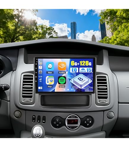 Autoradio Android 15 Pour Renault Trafic 2/Opel Vivaro A/Nissan Primastar (2006-2014) - 10" écran In-Cell, CarPlay Sans Fil, 4+128 Go - 7