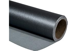 RUSPEPA Black Matte Wrapping Paper - 43.2 cm X 10 m - Solid Color Pearly - lustre Paper Perfect for Wedding, Birthday, Christmas, Baby Shower