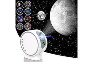 MERTTURM Projecteur Ciel Etoile, Projecteur Planète pour Enfants Adulte avec Haut-parleur Bluetooth, 8 Disques de Films HD avec Objectif Réglable pour Cadeau