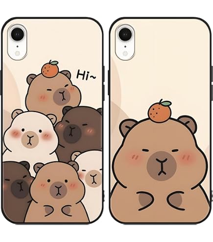 2 IPhone 12 Mini Hüllen – TPU Silikon, Stoßfest, Mit Capybara & Delfin Anime Design
