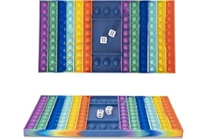 Feligio Fidget Toy Riant XXL – Silicone Spielzeug Push Bubble Fidget Sensory Spielzeug – Anti-Stress-Spielzeug für Kinder und Erwachsene (Regenbogen)