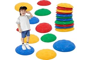 FORROBY 11 sztuk kamieni do równowagi, antypoślizgowe kamienie dla dzieci, do użytku wewnątrz i na zewnątrz, ścieżka równowagi dla dzieci promują koordynację równowagi i siłę dla dzieci w wieku od 4 do 8 lat