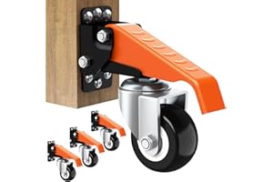 Ronlap 4 pezzi di rotelle retrattili per impieghi gravosi per banco da lavoro 300 KG 63,5 mm, Kit rotelle per banco da lavoro, Ruote per mobili