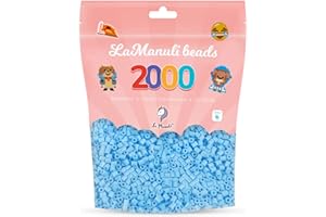 La Manuli Fuse Beads, Approx. 2000 Pieces Midi (5mm) Ironing Beads in a Resealable Bag (Blue)